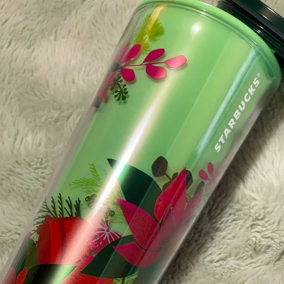 NWT‼️Starbucks🎄Holiday 2021 Color Changing Poinsettia Tumbler - Picture 6 of 11
